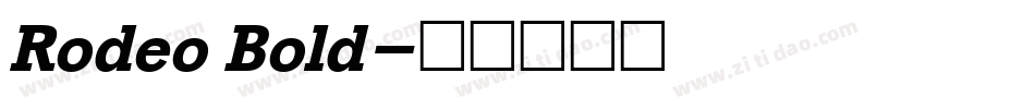 Rodeo Bold字体转换
